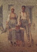 Jean Francois Millet Peasant family painting